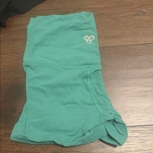 Teal Athletic Shorts with Logo